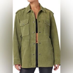 NWT LITA BY CIARA  Lover Shirt Suede Jacket Shacket Olive